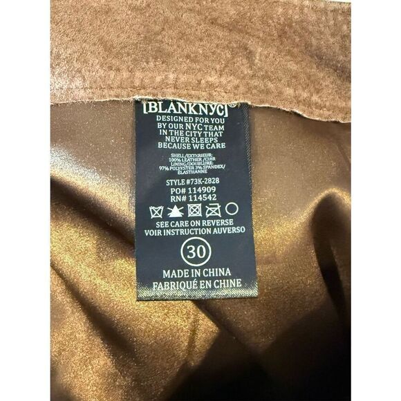 NWT Genuine Leather BlankNYC Lined Straight Wide Pants Women's Size 30 - Picture 6 of 14